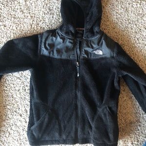 Girls XL Black fleece North Face jacket